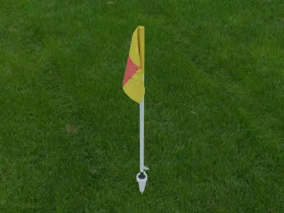 Stadium flexible corner flag Low-poly 3D model