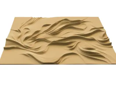 modern panel wall decor set wall relief mural CNC 102 3D model