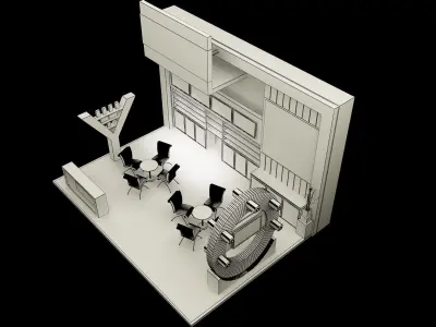 Booth Exhibition Stand a146a 3D model