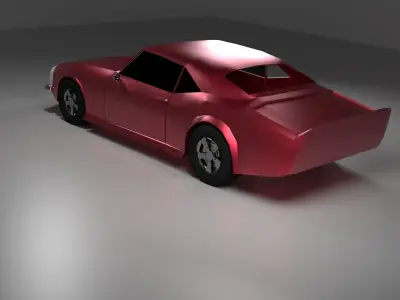 Chevrolet Camaro SS 1969 - Low poly car Low-poly 3D model