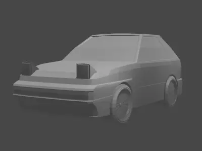 Low Poly Toyota ae86 Low-poly 3D model