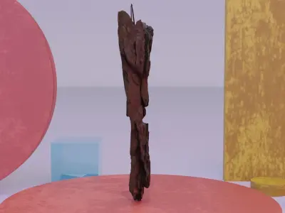 Tree bark mask Low-poly 3D model