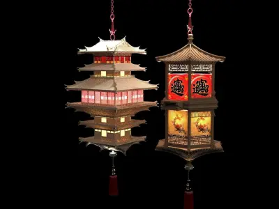 Chinese palace lantern  3D model