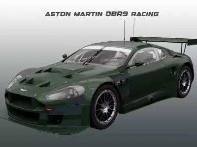 Aston Martin - 2009 - DBR9 Racing Low-poly 3D model