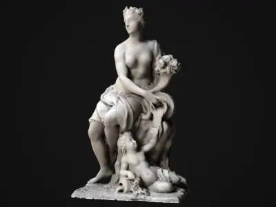 Marne Statue Low-poly 3D model