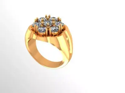 Men Diamond Ring 3D print model purchase
