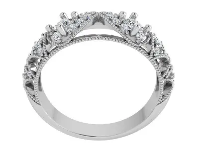 Milgrain Setting Diamond Band 3618 3D print model
