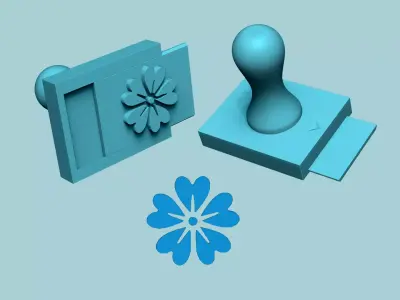 Stamp 15 - Flower - Fondant Decoration Maker Toy 3D print model