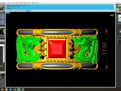 Luxury Asian Dragon Ring Jewelry 3D Model 3804 3D print model