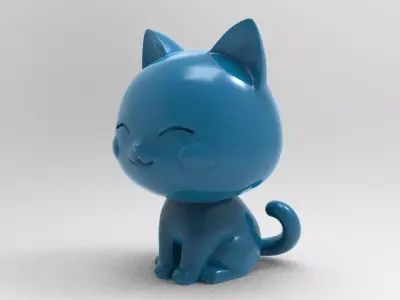 Mini Kawaii Anime Cat Chibi Neko Guardian Figurine One Piece 3D print model
