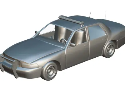 Police car 3d Low-poly 3D model