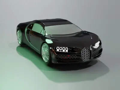 Bugatti 3D Model car Low-poly 3D model