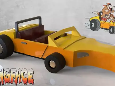 Fangface car  3D print model