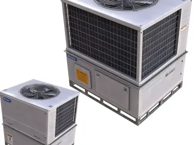 Rooftop Props Set 01 Low-poly 3D model