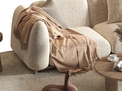 coffee and sofa combination table 3D model