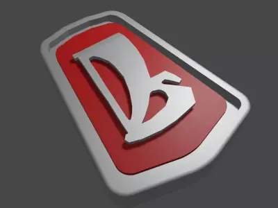 old Lada logo low-poly Low-poly 3D model