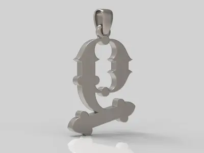 Decorative Letter Ch 3D print model