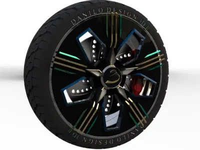 My 3D wheel 3D model