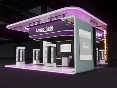 Modern Exhibition booth  3D model