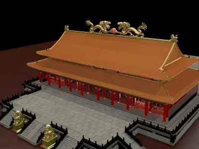 Chinese  ancient building  3D model