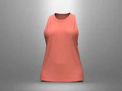 Female Sport Top Women Workout Tank Top 3D model