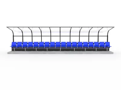 Soccer Bench 14 3D model