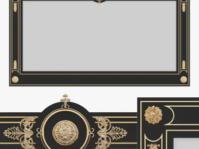 MARINER luxury FRAME RIVOLI Mirror Low-poly 3D model