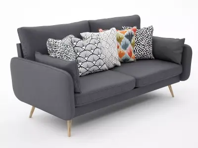  MODERN SOFA WITH PILLOWS 3D model