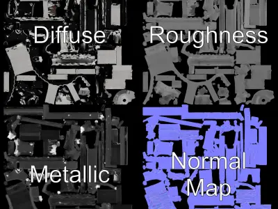 Industrial Conveyor Belt D Model Pack Low-poly 3D model