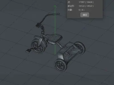 childrens car Low-poly 3D model