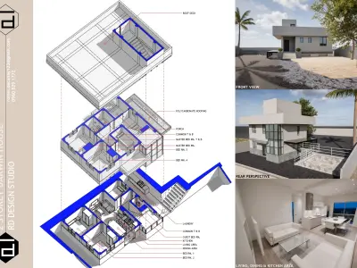 2 Storey Residential House  3D model