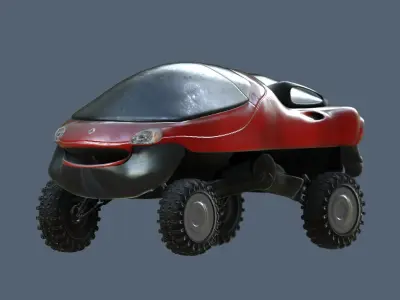 Renault Racoon Concept Car 1992 Free low-poly 3D model