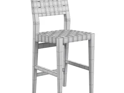 RH Vero Leather Stool premium 3d model Low-poly 3D model