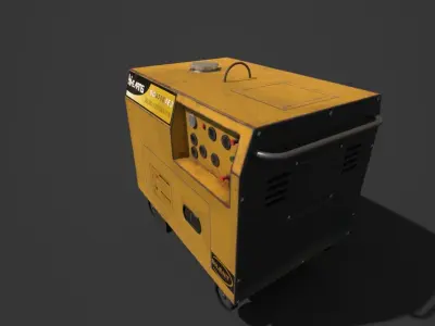Silent Diesel Generator Low-poly 3D model