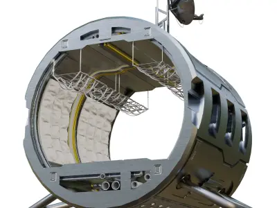 Space living pod  Free 3D model