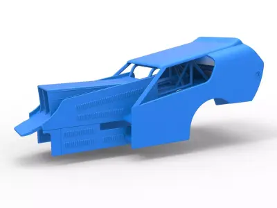 Shell of Vintage Dirt Modified stock car Version 4 Scale 1 to 25 3D print model