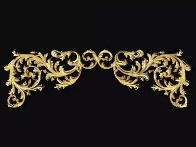 Central decor ornament for furniture 3D model 472