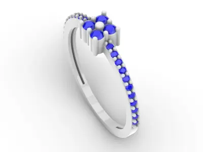Jewelry Diamond Ring Model RG43 Free 3D print model