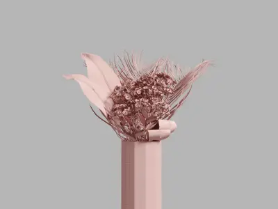 Corporate set of Flowers 3D model