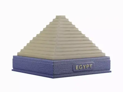 Pyramid Toy B 04 Low-poly 3D model