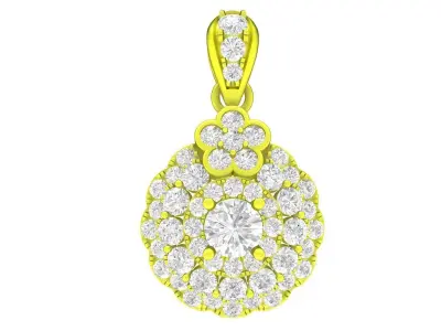 A7656 Luxury Hongkong Diamond Women Pendant 3D print model