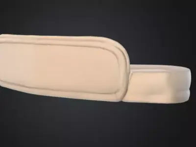 Curved Elegance Sofa Low-poly 3D model