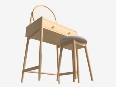 Dressing Table with stool Ercol Salina 3D model