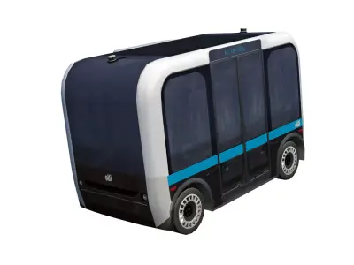 Driverless shuttle Olli low poly model Low-poly 3D model
