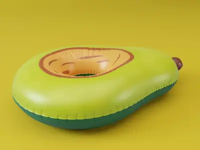 Inflatable Avocado cute 3D Model 3D model