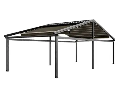 Motorized Pergola 5a dark iron 3D model