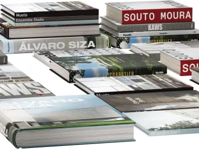 090 Decorative books set 12 Arch and Art 01 3D model