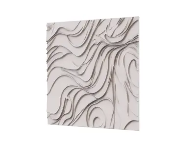 decor set wall panel wall relief mural CNC 50 3D model