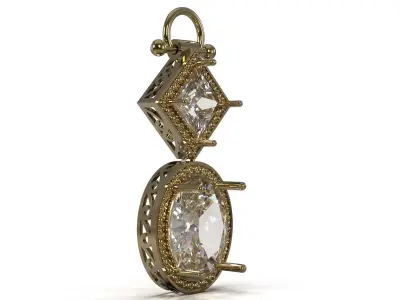 3D File Classic printable Pendant jp0406 3D print model