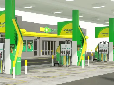 VRay - C4D Scene - BP GARAGE and SHOP 3D model